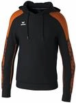 Erima Unisex Kinder EVO Star Kapuzenpullover (1072410), schwarz/orange, 164