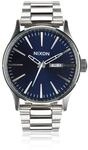 Nixon Armbanduhr Sentry Edelstahl Blue Sunray