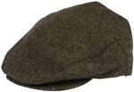 Brixton Herren Schieberm&uuml;tze Hooligan brown/khaki herringbone, L 112-00005
