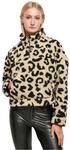 Urban Classics Damen Sweater Ladies Short AOP Sherpa Troyer sandleo 3XL