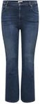 ONLY Carmakoma Damen Carwilly Hw Flared DNM Tai021 Noos Jeanshose, Dark Blue Denim,