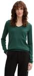 Tom Tailor Damen 1012976 Basic Strickpullover mit V-Ausschnitt (1er Pack)