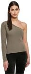 Urban Classics Damen Ladies Asymmetric Longsleeve Olive, M