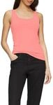 s.Oliver Damen T-Shirt &ndash; Slim Fit, Baumwolljersey, &auml;rmellos mit U-Ausschnitt