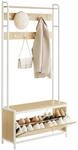 VASAGLE Garderobenst&auml;nder mit Schuhschrank, Garderobe mit Sitzbank,...