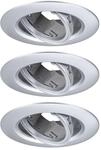 Paulmann 92110 Einbauleuchte 3er-Set schwenkbar rund 90mm 30&deg; GU10 max. 3x10W...