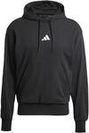 adidas Herren Essentials Feelcozy French Terry Hoodie Sweatshirt, Black/White, L