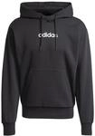 adidas Herren Essentials Linear Fleece Hoodie Sweatshirt, Black/White, S