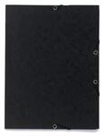 Exacompta 25 Gummizugmappen bedruckt 3 Klappen 355 g/m&sup2; schwarz