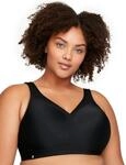Glamorise Damen MagicLift Seamless Wirefree #1006 Sports Bra, Schwarz, 80J EU