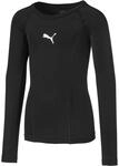 PUMA Kinder Liga Baselayer Tee LS Jr Shirt, schwarz (Puma Black), 128