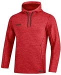 JAKO Herren Kapuzensweatshirt Premium Basics, Rot-Meliert, XXL