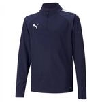 Puma Unisex Baby Sweatshirt, Bleu Marine/Blanc, 152