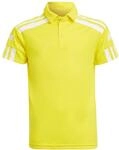 adidas Unisex Kinder Squadra 21 Polo Shirt, Team Yellow / White, 9-10 Years