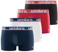 Boxershorts Herren 100% Baumwolle, Unterhosen M&auml;nner, 4er-Pack, Rot BAN (M)