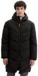 TOM TAILOR Denim Herren Winter Puffer-Parka mit Kapuze,29999 - Black, M