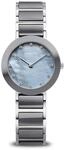 BERING Damen Quarz Uhr | Armbanduhr 29 mm silbernes Edelstahlgeh&auml;use und graues