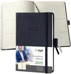SIGEL C2513 Wochenplaner Wochenkalender 2025, ca. A6, schwarz, Hardcover, 176...
