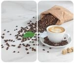 WENKO Herdabdeckplatte Universal Mod. Caf&eacute; Aromatica, h&ouml;henverstellbar f&uuml;r...