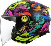 LS2, Jet-Motorradhelm f&uuml;r Kinder FUNNY II JOY Gloss Black, S