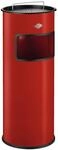 WESCO mittlerer Standascher mit Sieb in der Farbe rot pulverbeschichtetes Stahlblech,