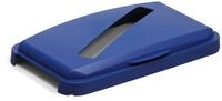 Durable Klappdeckel mit Einwurfschlitz f&uuml;r Durabin Abfalleimer 60 Liter, blau,