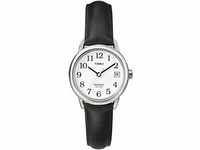 Timex Easy Reader Damen-Armbanduhr, 25 mm, schwarzes Lederarmband,...