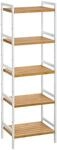 SONGMICS Bambus Regal, K&uuml;chenregal, Badregal, B&uuml;cherregal, Standregal mit 5