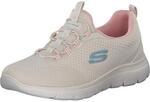Skechers Damen Summits New Nature Turnschuhe, Natural Knit/Pink & Aqua Trim, 41 EU