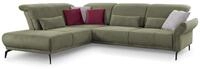 CAVADORE Ecksofa Cooper / Luftige Eckcouch mit Ottomane links,...