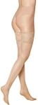 KUNERT Damen Halterlose Str&uuml;mpfe Satin Look 20 breites Spitzenband 20 DEN Teint 3520