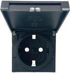 GIRA 492228 Abdeckung f&uuml;r Schuko Steckdose mit Klappdeckel Anthrazit