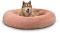 lionto Donutbett f&uuml;r Hunde & Katzen, Rundes Hundebett, &Oslash; 120 cm, Rosa