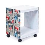 Inter Link - Beistelltisch - Nachttisch - Couchtisch - Auf Rollen - Flag Cube -...