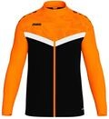 JAKO ICONIC Unisex Polyesterjacke Gr. 164 Schwarz/Neonorange - Atmungsaktive Kinder