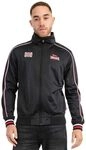 Lonsdale Herren Trainingsjacke normale Passform SKELLBERRY M, Black/Red/White