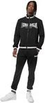 Lonsdale Herren Trainingsanzug normale Passform POOLEWE M, Black/White/Grey