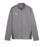 PUMA Unisex Teamgoal Jr Trainingsjacke, Gusseisen-PUMA Wei&szlig;-Schattengrau, 128 EU