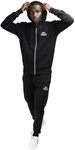 Lonsdale Herren Trainingsanzug mit Kapuze normale Passform ROTTINGEAN S, Black