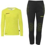 Uhlsport Unisex Prediction Torwart Junior Trikotset, Fluo Gelb/Schwarz, 128 EU
