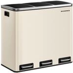 SONGMICS M&uuml;lleimer K&uuml;che, 3 x 18 L, M&uuml;lltrennsystem 3 F&auml;cher, inklusive 15