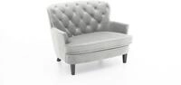 Atlantic Home Collection Leo Loveseats, Massivholz, 03 Grau, XXL-Sessel