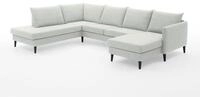 Atlantic Home Collection Wohnlandchaft mit Ecke Links und Longchair rechts