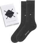 Burlington Herren Socken Basic Uni Gift Box M So Baumwolle einfarbig 2 Paar, Grau Mid