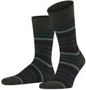FALKE Herren Tinted Stripe Socken Wolle Baumwolle atmungsaktiv | mit...