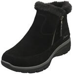 Skechers Damen Easy Going Cool Zip! Boots, Black Suede, 38.5 EU