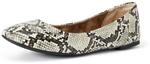 Amazon Essentials Belice Ballerinas f&uuml;r Damen, schwarz-wei&szlig;, Schlangenimitat,