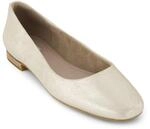 TOMS Briella-Ballerinas f&uuml;r Damen, Champagner Metallic Suede, 42.5 EU