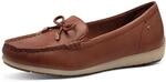 Tamaris Comfort Damen Mokassins aus Leder mit Schleife, Braun (Cognac Nappa), 38 EU