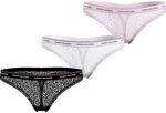 Tommy Hilfiger Damen Strings Premium Essential Tangas, Mehrfarbig (Black/White/Light